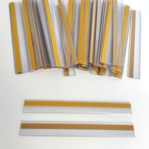 50 Stück selbstklebende Etiketten individuelle Etikettenhalter 200 mm Preisschilder Preisschilder transparente Klebeetiketten (25 x 200 mm)