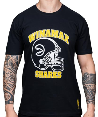WINAMAX - Camiseta de fútbol americano, color negro, Negro , L