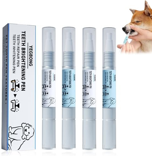 4Pcs Pet Toothbrush Pen Zahnbürstenstift für Hunde Haustiere Katzen Hund Zähne Reinigung Stift Hunde Zahnbürste Geeignet Verbesserung von Mundgeruch und zur Entfernung von Zahnstein Bei Haustieren