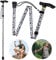 Flintronic Unisex Faltbar Gehstock, Klappbar Bergstock, 5-Stufig Höhenverstellbar, Leicht und Tragbar für Bergsteigen, Wandern, Camping（Weiß）