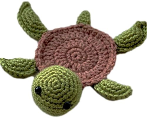 Gehäkelte Schildkröten-Tassenmatte – Tragbare Gewebte Schaf-Untersetzer | Niedliche Isolierte Schildkröten-Tischsets | Weiche Schaf-Tassenmatte Für Cafés, Restaurants, BRS, Tragbare Untersetzer Für Z