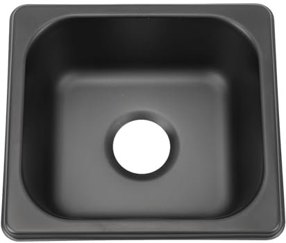 Leapiture Lavello per Camper 175x160x70mm Acciaio Inossidabile 304 Nero elettrolitico Lavello da Incasso sottopiano Lavabo a Mano per Barca Roulotte RV