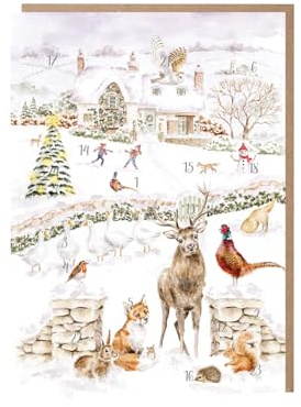 Wrendale Designs - Home for Christmas' Woodland Animal Advent Calendar Card