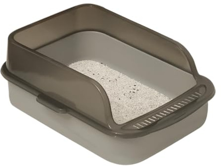 Bac à Litière pour Chat Maison de Toilette Semi-Fermée - Petit Animal - 39x28x14.5cm