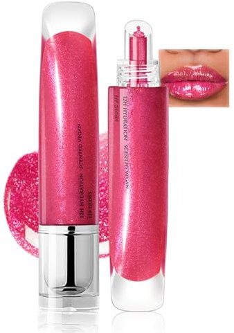 Gloss à lèvres pailleté brillant, rose liquide avec paillettes diamant, hydratant, 3D, rouge à lèvres liquide longue durée, maquillage des lèvres Shimmer hautement pigmenté, texture soyeuse