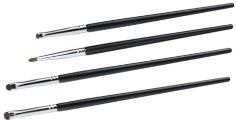 DEARMAMY 4pièces Kit De Pinceaux Eyeliner Pour Yeux Applicateurs De Maquillage Portables Pinceaux De Précision