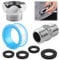 YPLonon 2Pcs Stainless Steel Shower Hose Connectors G3/4 Female to G1/2 Male Shower Hose Extension Adapter 1/2 Inch Threaded Pipe Connection with Rubber Rings for Shower Hose and Tap