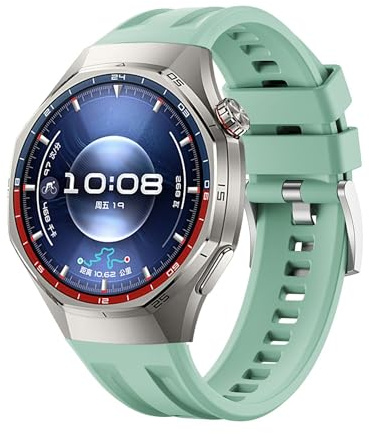 Wigento Silikon Armband für Huawei Watch GT 6 Pro, Schnellverschluss, verstellbar, weich und komfortabel, passgenaues Uhrenarmband (Blau)