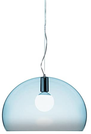 Kartell Fl/Y Lampada a Sospensione, Confezione da 1 Pezzo, Celeste Trasparente