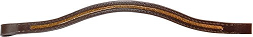 RIDING WORLD „Pailletten anatomischer Stirnriemen, schwarz, Pailletten braun