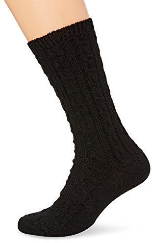 Lusana Trachtensocken Schoppersocken kurz mit Merino-Schurwolle für Herren & Damen | Trachtenschoppersocke mit 6 Zöpfen und verstärkter Ferse und Spitze | Qualität aus Deutschland