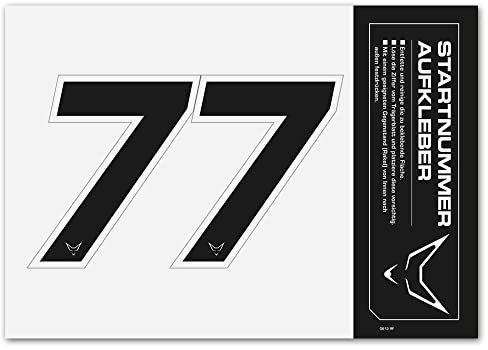 Racefoxx, adesivo con cifre per numero di partenza, set con 2 numeri “7”