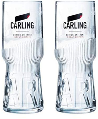 Carling Pint Glasses CE 20oz / 568ml (Set of 2)