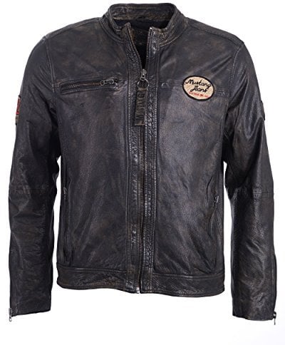 MUSTANG Herren Lederjacke Varberg Dunkelbraun XXL