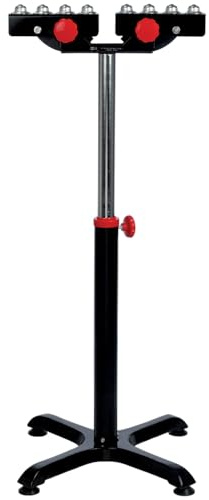 SIP Adjustable V Roller Ball Stand, Dual Arm 700-1150mm, 100kg Capacity, Workshop Saw Support
