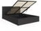 GFW Classic Leather Upholstered Ottoman Storage Bed With Gas End Lift & Under Bed Storage, Double, Faux Leather, Black