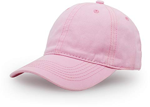 Casquette de Baseball, en Coton Lavé du Sport Réglable Extérieur Casquette à Visière Rose