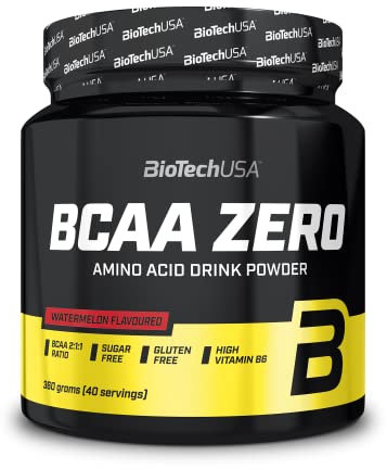 BioTechUSA BCAA Zero - Aminoacidi Essenziali in Polvere | 6g di BCAA con L-Leucina Istantanea | Vegan | Senza Zucchero, Senza Lattosio, Senza Glutine, 360 g, Anguria