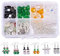 SUNNYCLUE 1 Box DIY Make 6 Pairs Christmas Earring Making Kit Crystal Teardrop Beads White Snowman Red Angel Glass Bead Christmas Tree Dangle for Women Beginners Earring Jewelry Making Crafts