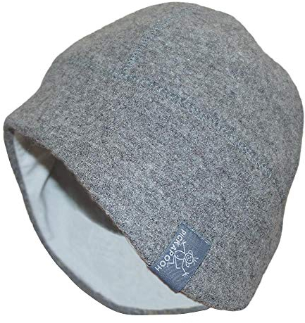 PICKAPOOH Kinder/Damen/Herren Mütze Milan Bio-Wollwalk Grau Gr. 50