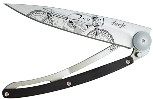 deejo 1CB053 Tattoo Titan Klappmesser, 9,5 cm, Edelstahlklinge