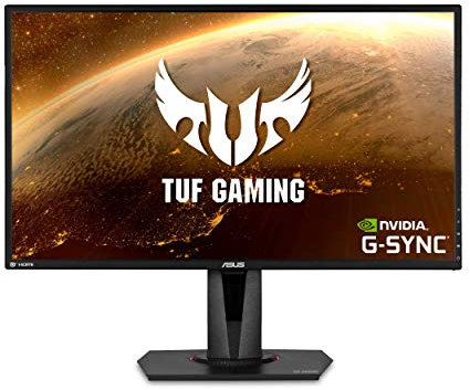 Monitor ASUS TUF Gaming da 27` 2K HDR VG27BQ, WQHD (2560 x 1440), 165Hz (supporta 144Hz), 0,4 ms, Extreme Low Motion Blur, altoparlante, compatibile con G-SYNC, montaggio VESA, DisplayPort, HDMI, nero