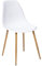 Atmosphera Taho Collection White Chair with Oak Legs