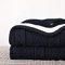 Longhui bedding Acrylic Cable Knit Sherpa Throw Blanket - Thick, Soft, Big, Cozy Navy Knitted Fleece Blankets for Couch, Sofa, Bed - Large 50 x 63 Inches Navy Blue Coverlet All Season