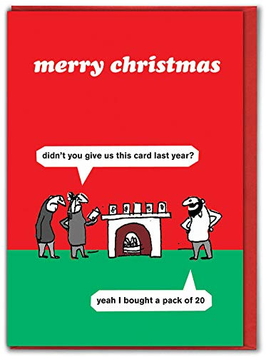 Modern Toss Official Funny Christmas Cards For Men Women -'Card Pack' - Hilarious Xmas Cards For Friends Mates Him Her Mum Dad - Sold By Brainbox Candy