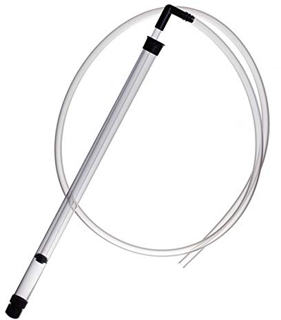 Automatischer Siphon mit Pumpe und Reduzierstück | Siphon zum Abfüllen von Wein und Bier | Selbstbrau Zubehör für Gärbehälter | 56 cm Siphonlänge und 150 cm Schlauchlänge