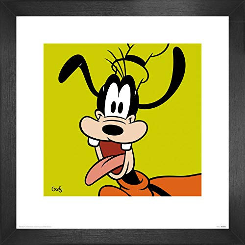 1art1 Goofy Poster Kunstdruck Bild und MDF-Rahmen - Lime (40 x 40cm)
