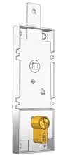 Prefer B561.681Z.0000 Cerraduras para puertas basculantes/garaje distancia entre ejes 70 mm Cilindro perfil europeo sin cilindro, cerrojo con orificio M6