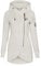 ELFIN Damen Jacken Sweatjacket Damen Sweatjacke mit Kapuze,Leicht Grau,M