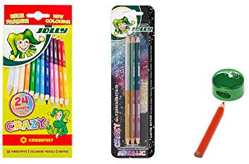 JOLLY Set Crazy Supersticks und Glitzerfarbstifte