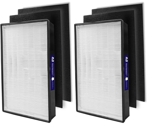 Filtro A2 compatible con 3M Filtrete Room A2 modelos de purificador de aire FAP-C02-A2 FAP-C03-A2 y FAP-T03-A2 H13 de grado médico True HEPA de repuesto de parte n.º 1150101