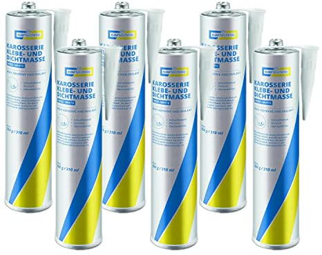 CARTECHNIC 6X Karosserie Klebe- und Dichtmasse Silikon Kleber weiß 310 ml