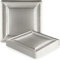 Kaya Paper Charger Plates - 13 | Silver | Square | Beaded Rim | Pack of 10