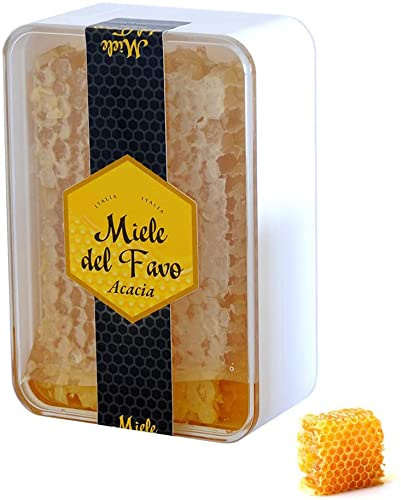 Italienischer Honigwabe in Akazien-Honig, in hochwertiger Frischebox | 200gr