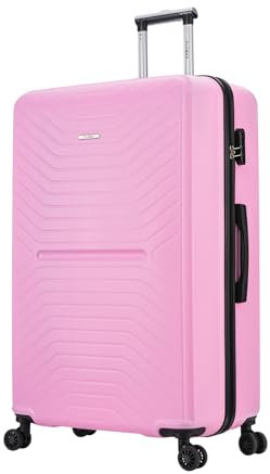 FLYMAX XL 32 Extra Large 4 Roues Valises Spinner Bagages Légers ABS Valises De Voyage Rose