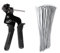 EXLECO Pistola per Fascette in Acciaio Inox con 100 Fascette Stringicavo 4,6 x 300mm, Attrezzo per Fascette per Fascette, Pistola per Avvolgimento in Metallo, Pinza per Fascette con Funzione di taglio
