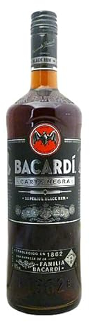 Bacardi Carta Negra Superior Black Rum 1,0 Liter