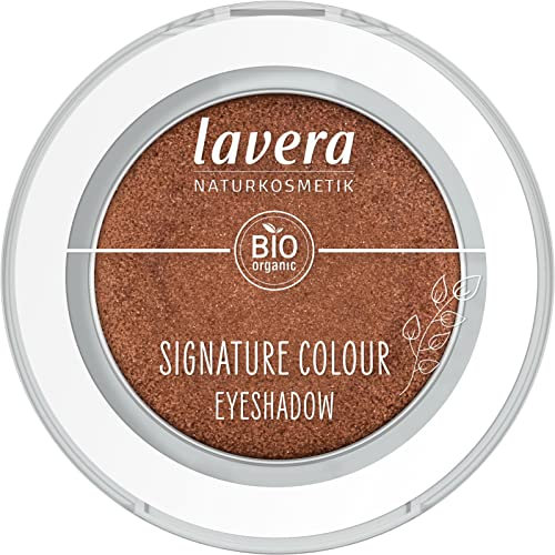 lavera Signature Colour Eyeshadow -Amber 07- bronze - Bio-Mandelöl & Vitamin E - Vegan - schimmernd - Intensive Farbabgabe (1 Stück), 2.0 gramm