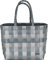 normani Einkaufskorb Shopper geflochten aus Kunststoff - robuster Strandkorb aus wasserabweisendem Material Farbe Dunkelgrau/Grau