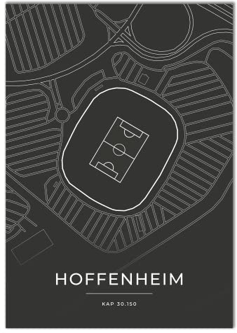 Vacentures Hoffenheim Stadion Poster - Fussballstadion-Poster - Geschenk für Fußballfans (30x40 CM)