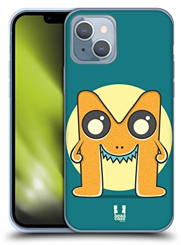 Head Case Designs Monster M Alphabet Monster Soft Gel Handyhülle Hülle kompatibel mit Apple iPhone 14