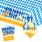 2 Stück Oktoberfest Tischdecke 137 x 274cm Blau Weiß Bayern Raute Oktoberfest Party-Tischdecke,Kunststoff-Wasserfest-Tischdecken für Oktoberfest.Deutsche Party GeburtstagParty Dekorationen