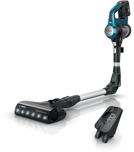 BOSCH - Aspiradora Sin Cable, Unlimited 7, Baterías de 2.5 Ah, Flex Tube, Boquilla ligera, Luces LED, Azul laguna, BSS71125AH