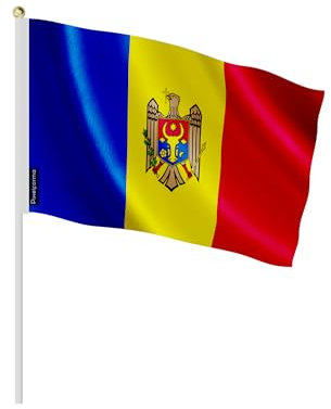 Mini Drapeau Moldavie en Plusieurs Tailles 30x45cm Bois