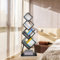 bimiti 5-Tier Geometric Bookshelf Floor Standing Industrial Style Metal Bookcase Storage Display Rack with Open Compartments in Living Room Bedroom Study Office for Books CDs Deco
