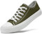 sharllen Ladies Canvas Shoes Women, Unisex Lace up Plimsolls Pumps Low Top Trainers for Men Casual Sneakers Canvas Plimsoles Flat Shoes(Green 310)